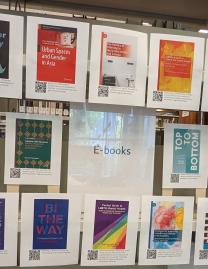 photo of ebooks in Library Pride display