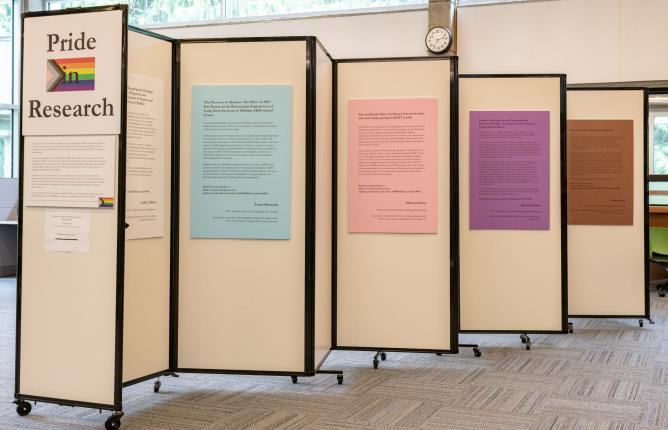 Display of RRU research project in library