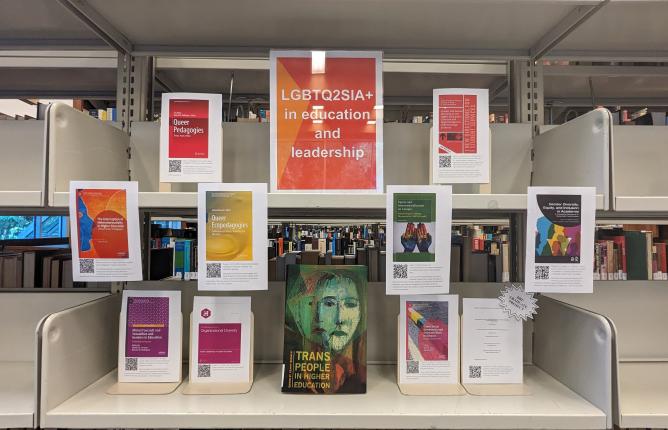 photo of Pride display: Education and leadership