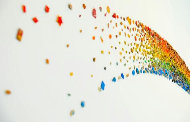 Faculty Rese Pixelated Rainbow