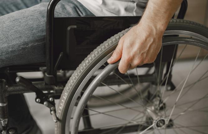 Person in a wheelchair