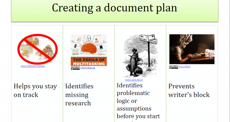 Intro screen for document plan video