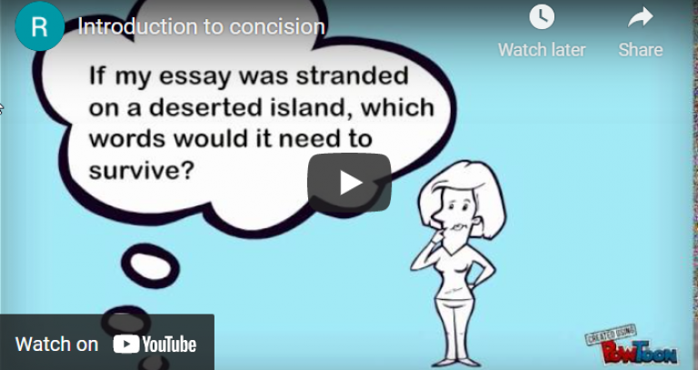 Intro screen for concision video