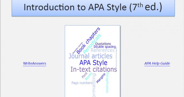 Intro screen for Introduction to APA style video
