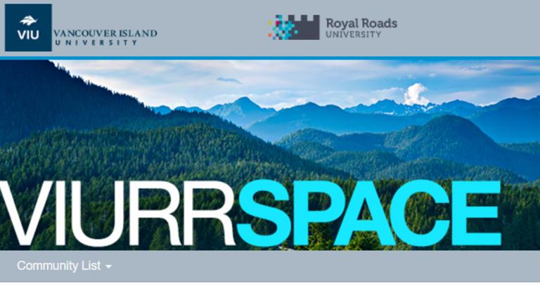 Screenshot of VIURRSpace homepage
