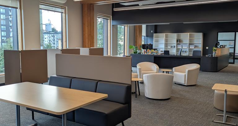 Langford Student Commons seating area