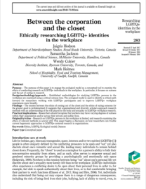 Cover art for Between the corporation and the closet