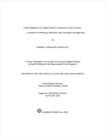 Cover art for Urban Indigenous two-spirit womxn's experiences with ceremony