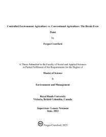 Controlled Environment Agriculture vs. Conventional Agriculture